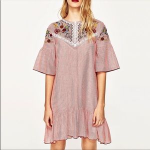 Embroidered Striped Zara Dress size s